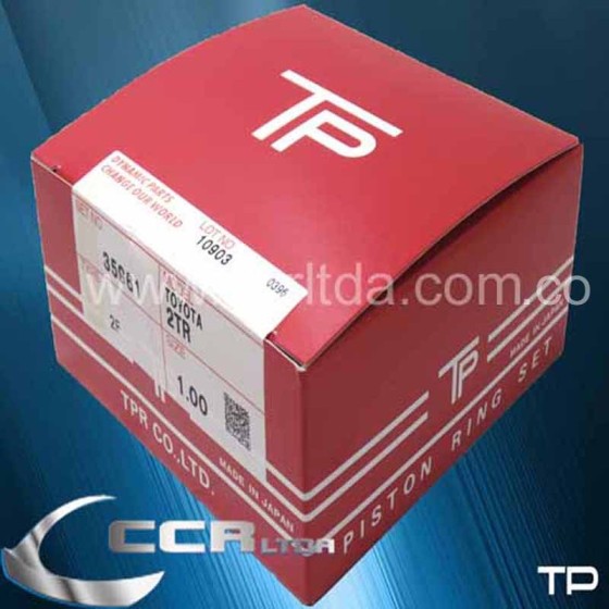 ANILLOS TOYOTA VIGO 2700 GAS FORTUNER (100 2TR)