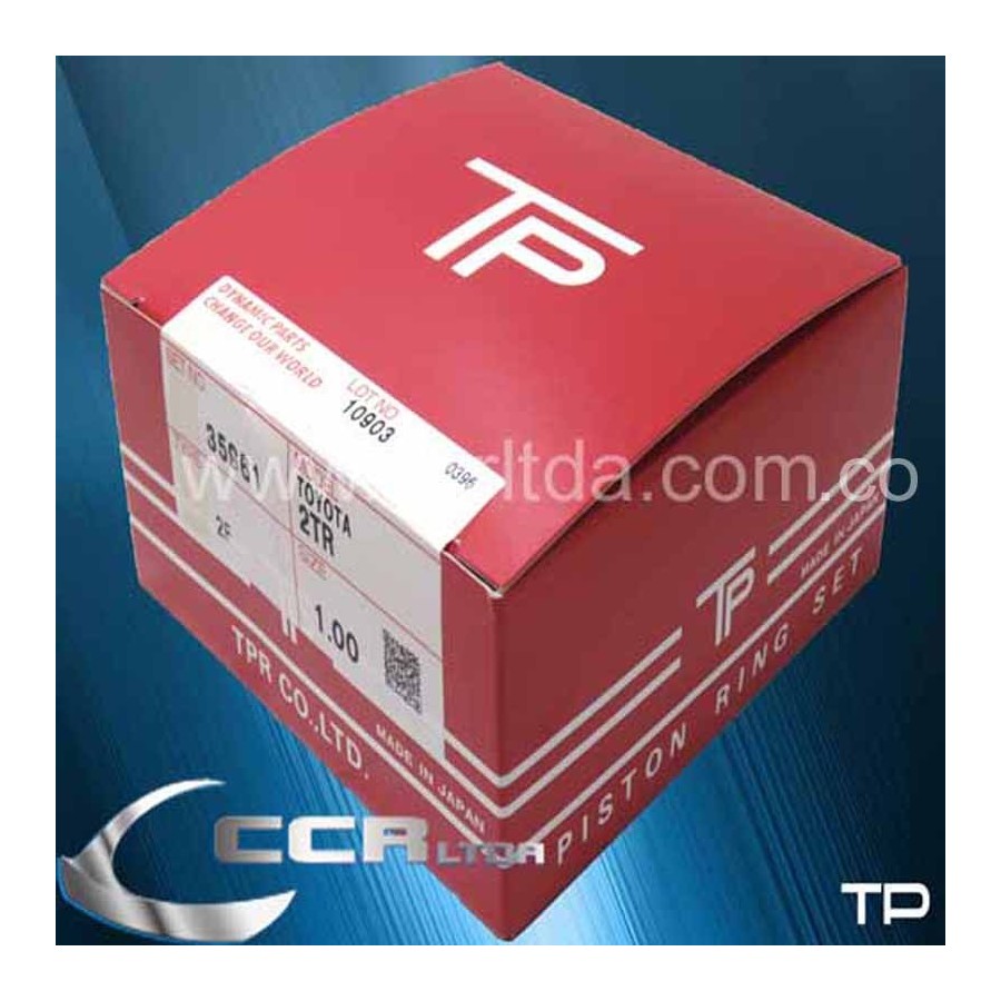 ANILLOS TOYOTA VIGO 2700 GAS FORTUNER (100 2TR)