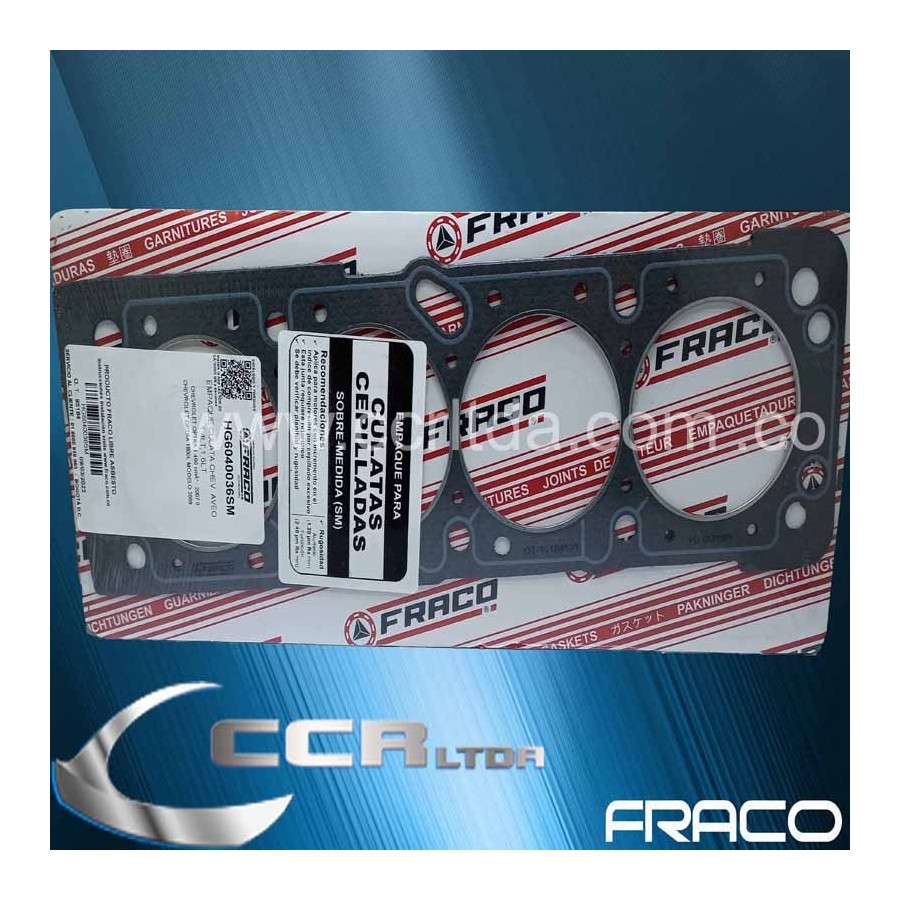 EMP. CULATA AVEO 1.4/1.6 OPTRA 1600 (1 OJO ASBES)