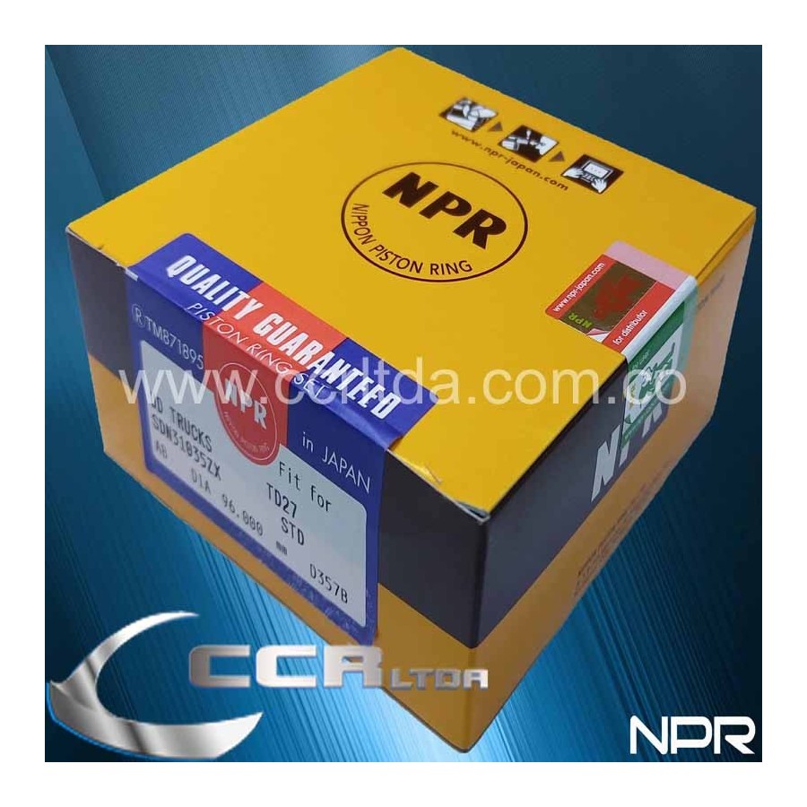 ANILLOS NISSAN TD27 (STD 96mm SIN TURBO PLANO 4m)