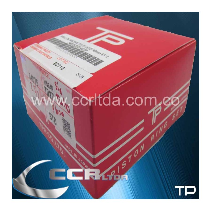 ANILLOS NISSAN TD27 (STD 96mm SIN TURBO PLANO)