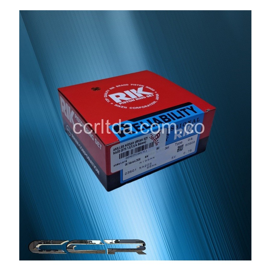 ANILLOS NISSAN URVAN D21 NA20 (075 1.5/1.5/4 86mm)