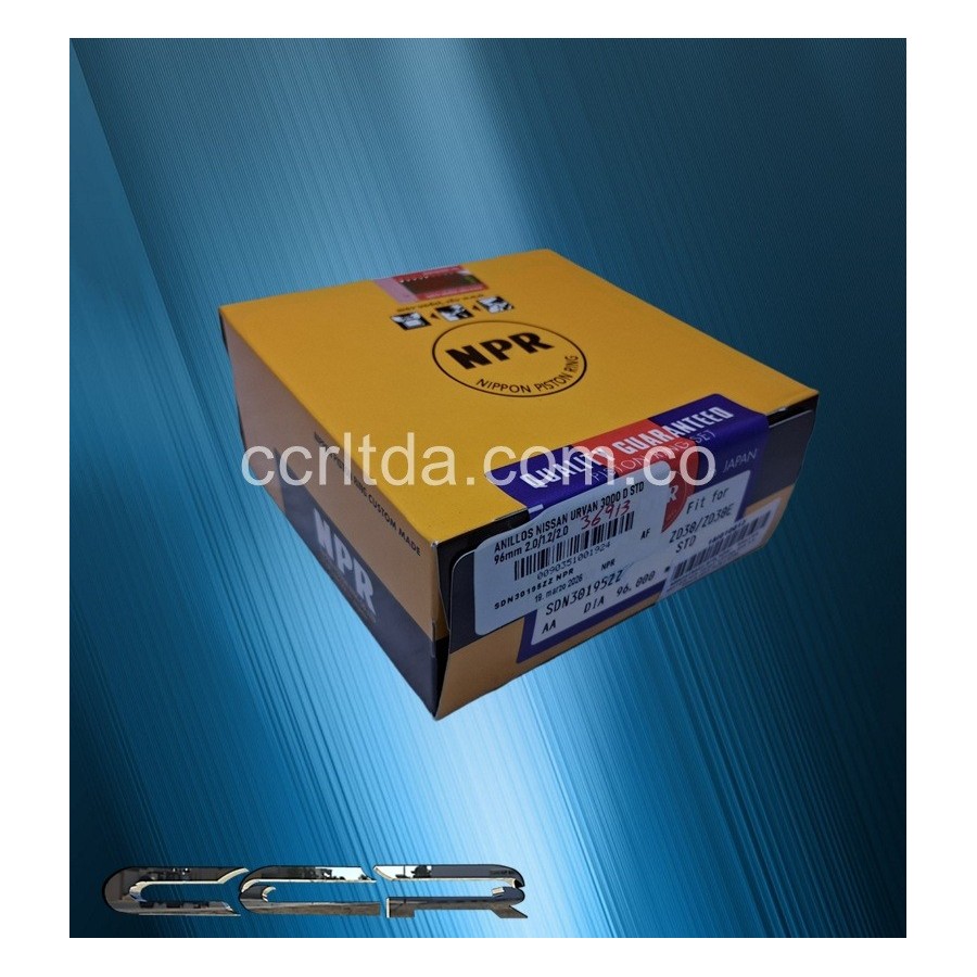 ANILLOS NISSAN URVAN 3000 D STD 96mm 2.0/1.2/2.0