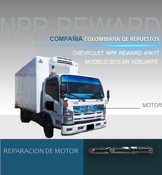 REPARACIONDE MOTOR NPR REWARD MOTOR 4HK1T